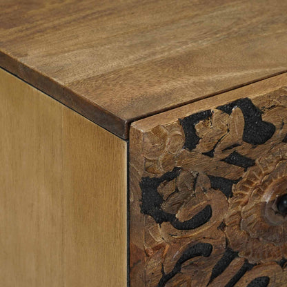 vidaXL Sideboard 2 pcs Brown 60 x 33.5 x 75 cm Solid Mango Wood