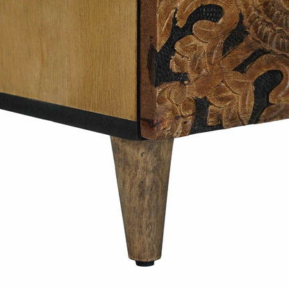 vidaXL Sideboard 2 pcs Brown 60 x 33.5 x 75 cm Solid Mango Wood