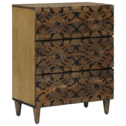 vidaXL Sideboard 2 pcs Brown 60 x 33.5 x 75 cm Solid Mango Wood