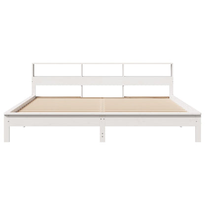 vidaXL Bed Frame without Mattress White 200x200 cm Solid Wood Pine