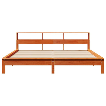 vidaXL Bed Frame without Mattress Wax Brown 180x200 cm Super King Solid Wood Pine