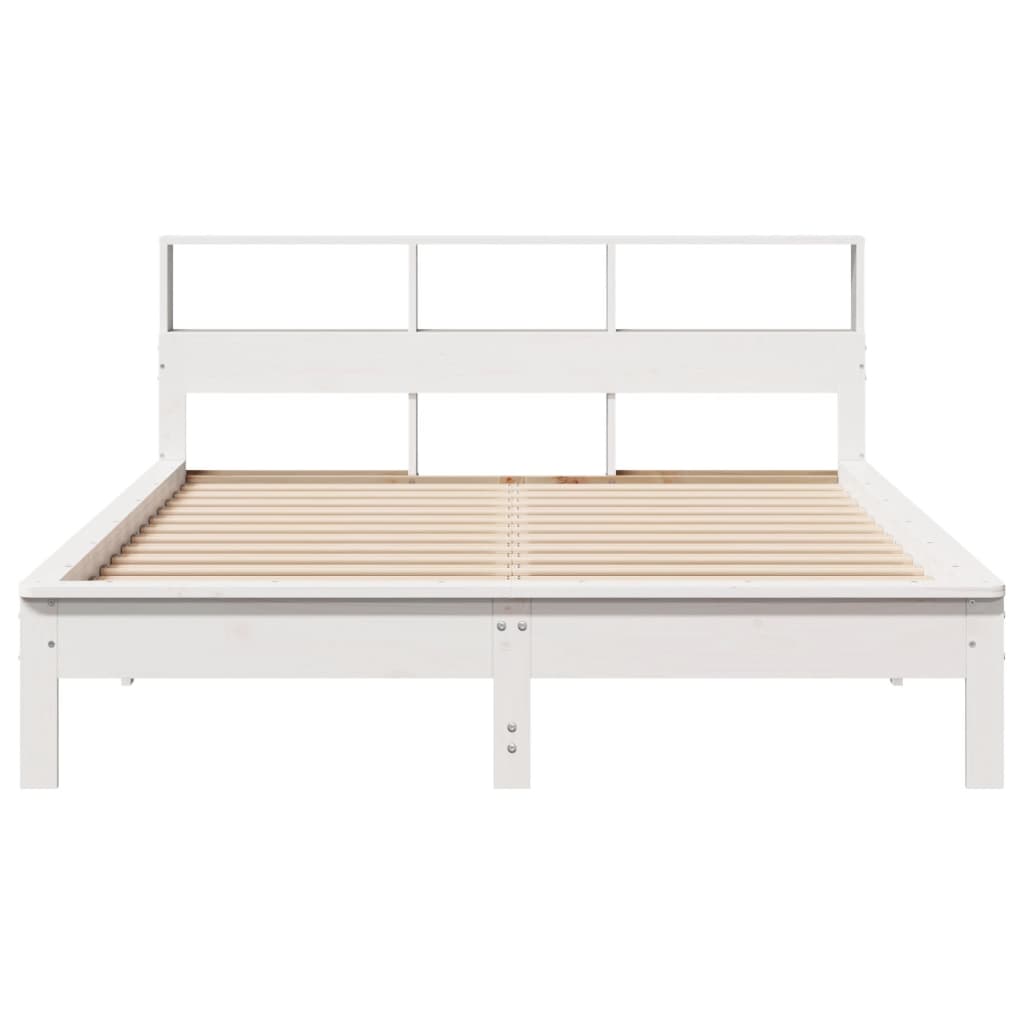 vidaXL Bed Frame without Mattress White 140x200 cm Solid Wood Pine