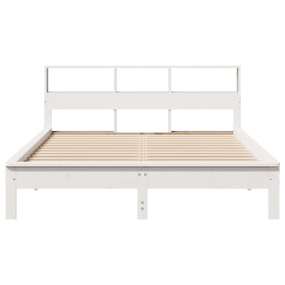 vidaXL Bed Frame without Mattress White 140x190 cm Solid Wood Pine