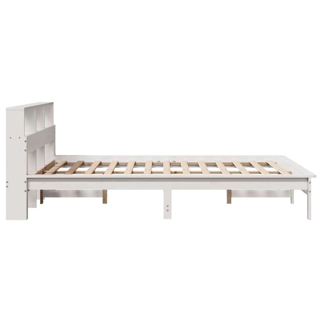vidaXL Bed Frame without Mattress White 140x190 cm Solid Wood Pine