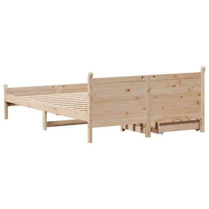 vidaXL Bed Frame without Mattress 140x190 cm Solid Wood Pine