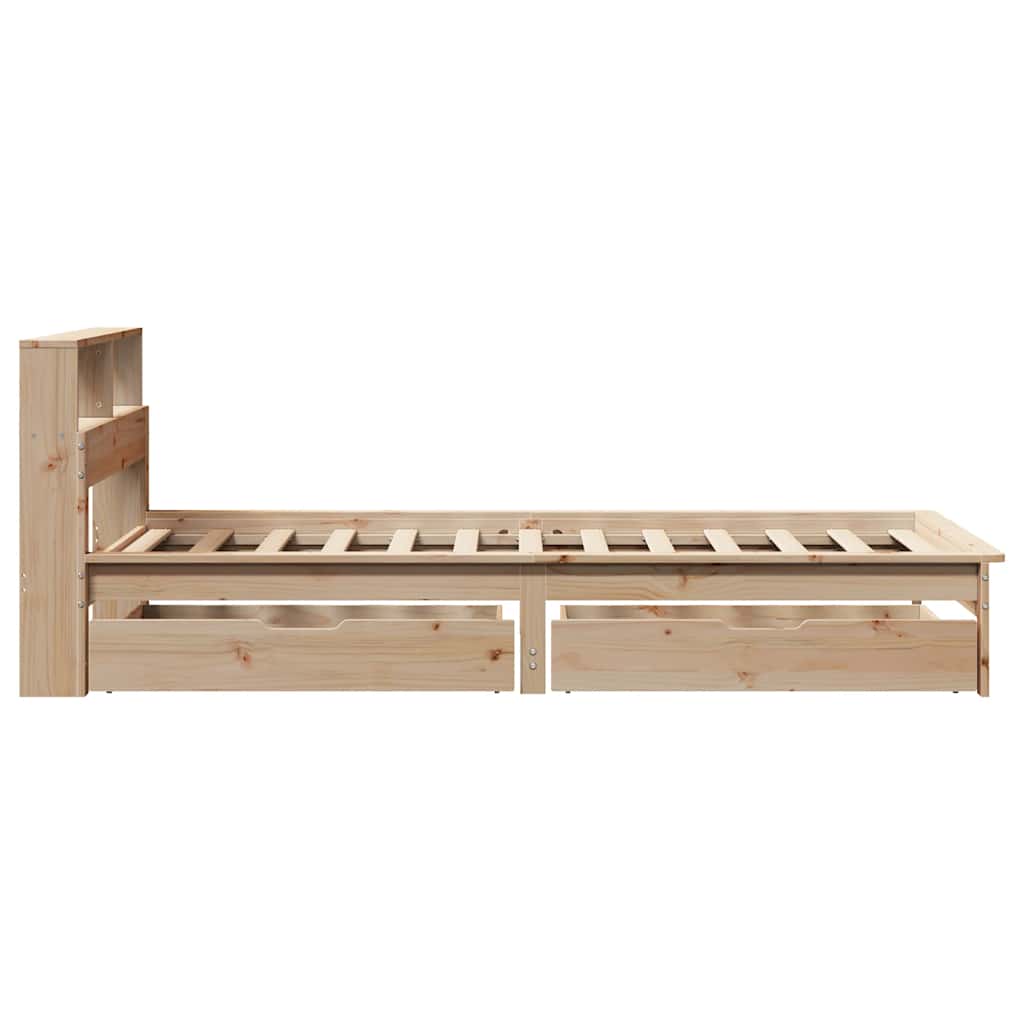 vidaXL Bookcase Bed without Mattress 90x190 cm Single Solid Wood Pine