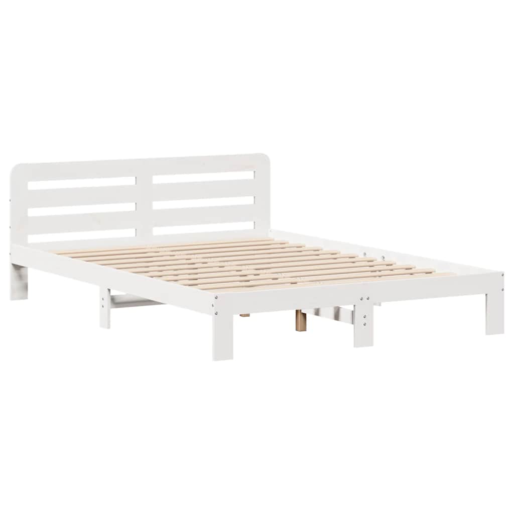 vidaXL Bed Frame without Mattress White 160x200 cm Solid Wood Pine