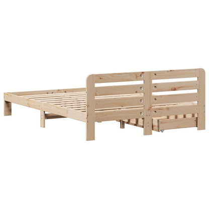 vidaXL Bed Frame without Mattress 135x190 cm Double Solid Wood Pine