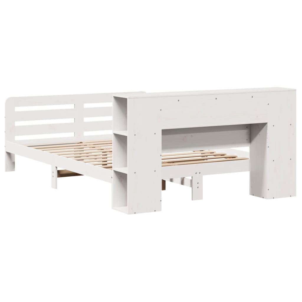 vidaXL Bed Frame without Mattress White 140x200 cm Solid Wood Pine