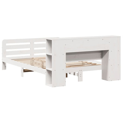 vidaXL Bed Frame without Mattress White 140x200 cm Solid Wood Pine