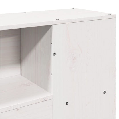 vidaXL Bed Frame without Mattress White 150x200 cm King Size Solid Wood Pine