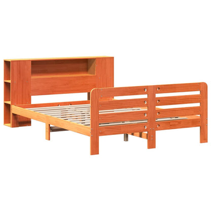 vidaXL Bed Frame without Mattress Wax Brown 150x200 cm King Size Solid Wood Pine