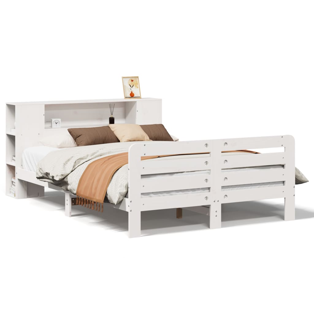 vidaXL Bed Frame without Mattress White 160x200 cm Solid Wood Pine