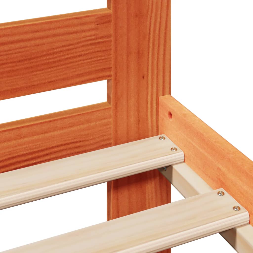 vidaXL Bed Frame without Mattress Wax Brown 180x200 cm Super King Solid Wood Pine