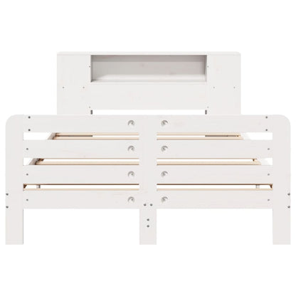 vidaXL Bed Frame without Mattress White 120x190 cm Small Double Solid Wood Pine