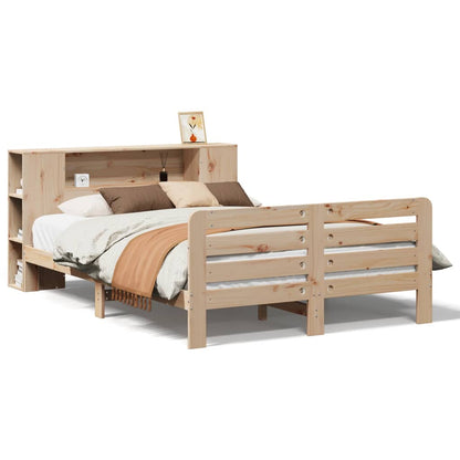 vidaXL Bed Frame without Mattress 135x190 cm Double Solid Wood Pine