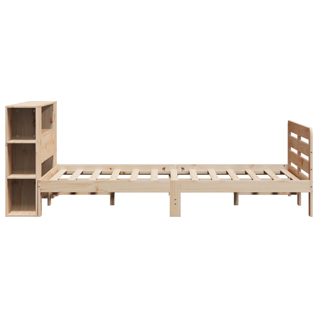 vidaXL Bed Frame without Mattress 135x190 cm Double Solid Wood Pine