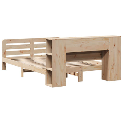 vidaXL Bed Frame without Mattress 135x190 cm Double Solid Wood Pine