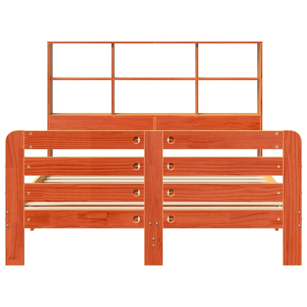 vidaXL Bed Frame without Mattress Wax Brown 140x200 cm Solid Wood Pine