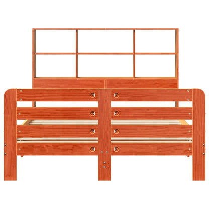 vidaXL Bed Frame without Mattress Wax Brown 140x200 cm Solid Wood Pine