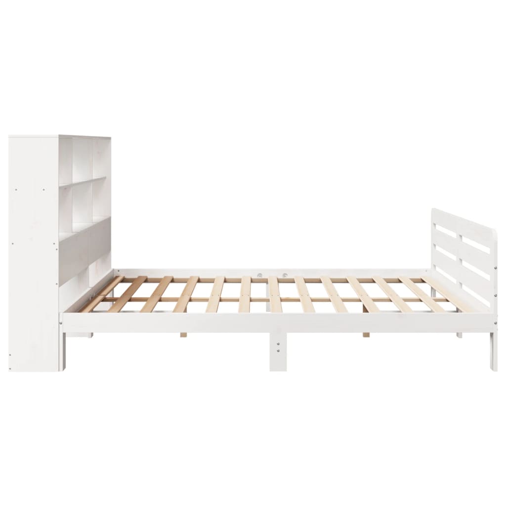 vidaXL Bed Frame without Mattress White 180x200 cm Super King Solid Wood Pine