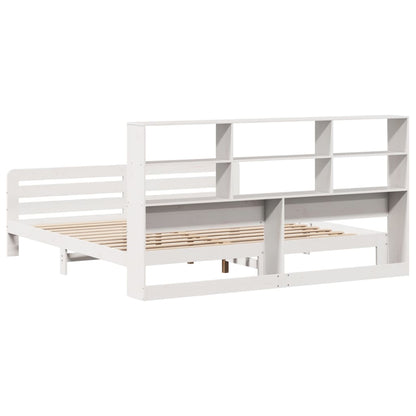vidaXL Bed Frame without Mattress White 180x200 cm Super King Solid Wood Pine