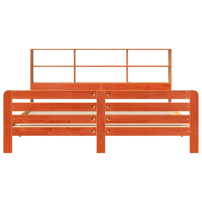 vidaXL Bed Frame without Mattress Wax Brown 180x200 cm Super King Solid Wood Pine