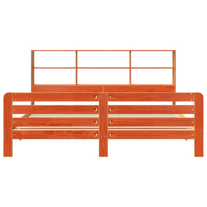 vidaXL Bed Frame without Mattress Wax Brown 200x200 cm Solid Wood Pine