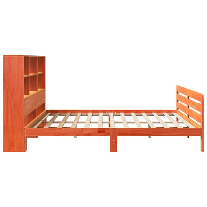 vidaXL Bed Frame without Mattress Wax Brown 200x200 cm Solid Wood Pine