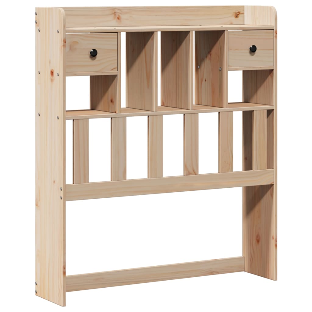 vidaXL Bookcase Bed | Natural | Solid Pine Wood | Double | Bookcase Bed