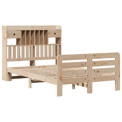 vidaXL Bookcase Bed without Mattress 135x190 cm Double Solid Wood Pine