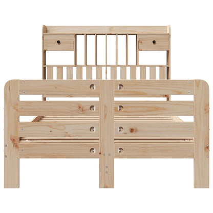 vidaXL Bookcase Bed without Mattress 135x190 cm Double Solid Wood Pine