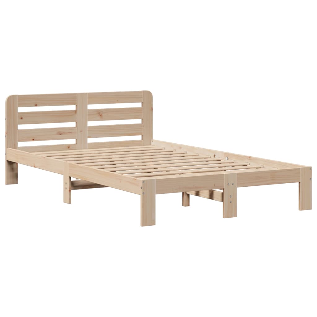 vidaXL Bookcase Bed without Mattress 135x190 cm Double Solid Wood Pine