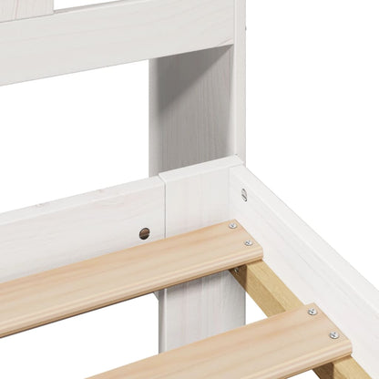vidaXL Bookcase Bed without Mattress White 140x190 cm Solid Wood Pine