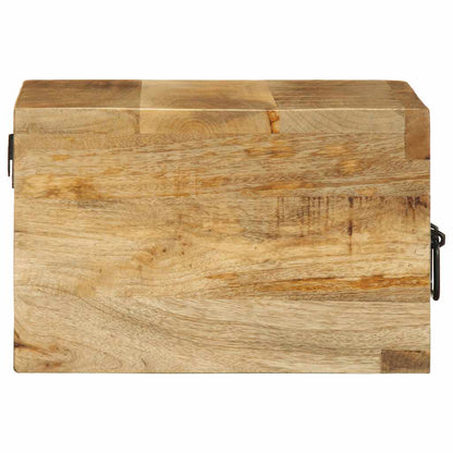 vidaXL Wall-mounted Bedside Cabinet Solid Rough Wood Mango