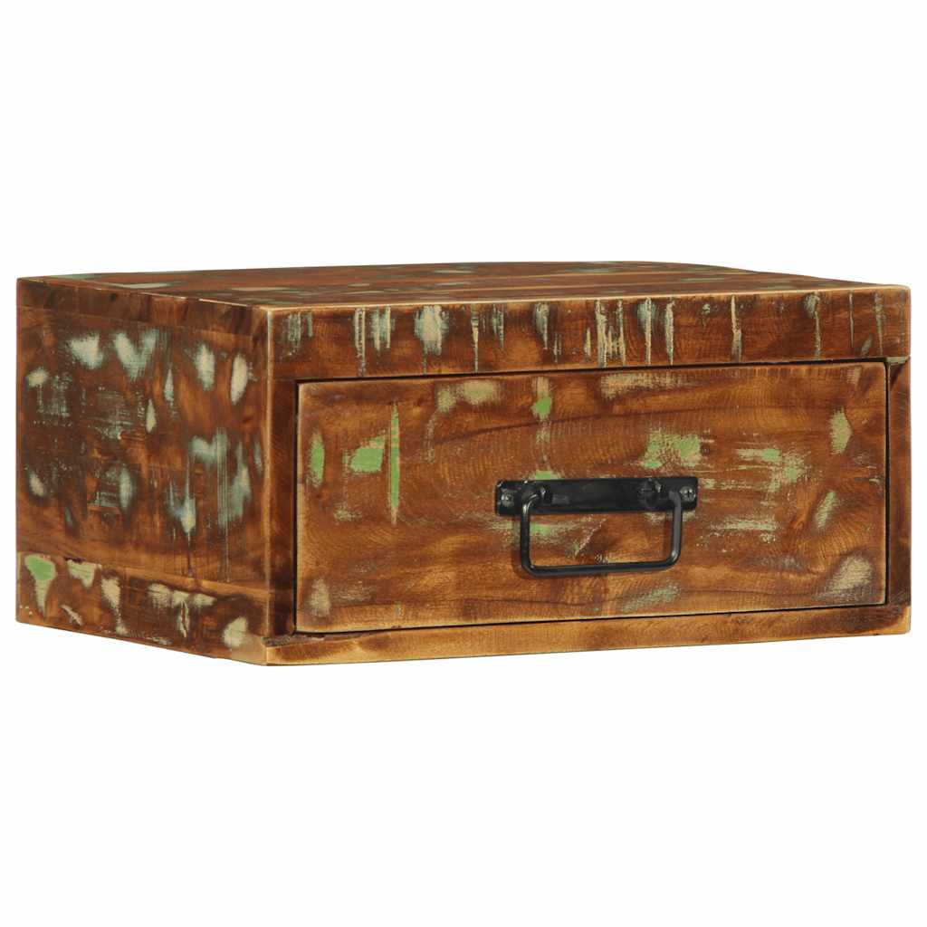 vidaXL Wall-mounted Bedside Cabinet Solid Wood Reclaimed