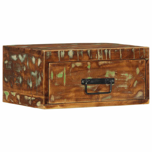 vidaXL Wall-mounted Bedside Cabinet Solid Wood Reclaimed
