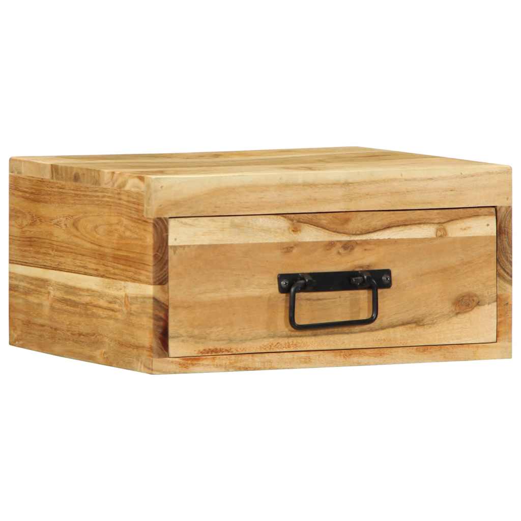 vidaXL Wall-mounted Bedside Cabinet Solid Wood Acacia