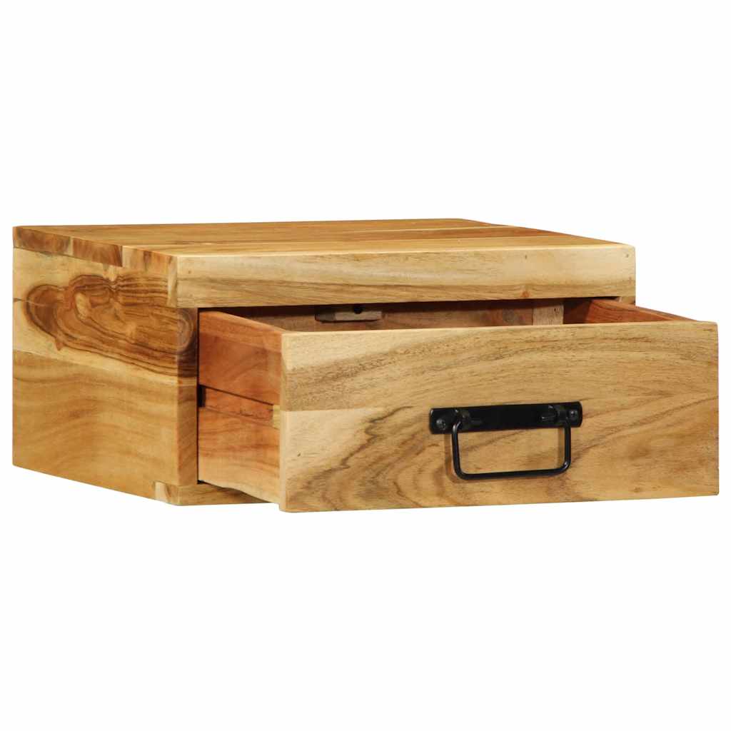 vidaXL Wall-mounted Bedside Cabinet Solid Wood Acacia