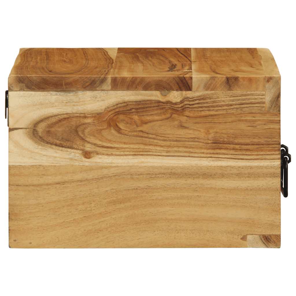 vidaXL Wall-mounted Bedside Cabinet Solid Wood Acacia