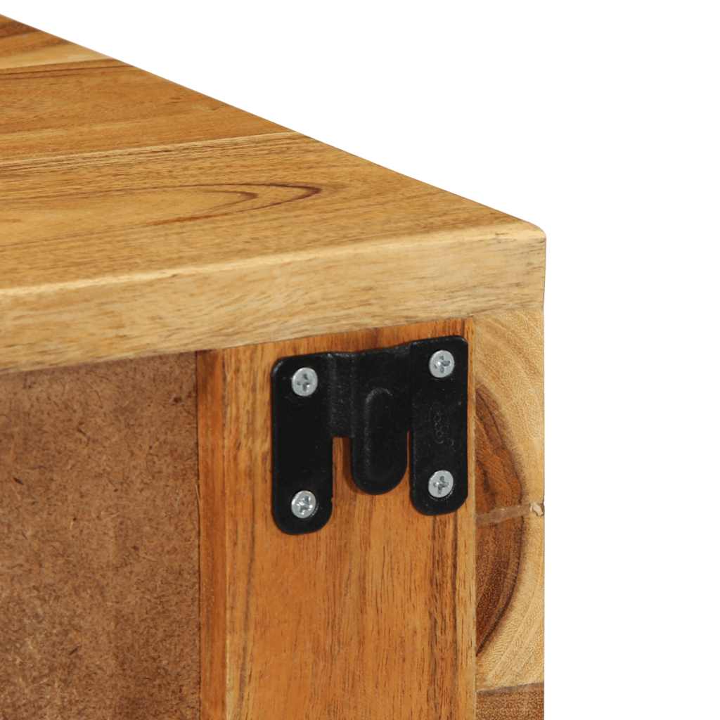 vidaXL Wall-mounted Bedside Cabinet Solid Wood Acacia