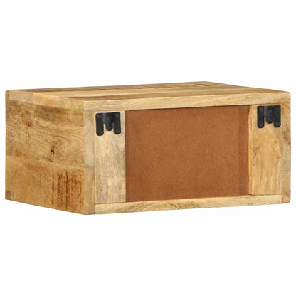 vidaXL Wall-mounted Bedside Cabinets 2 pcs Solid Rough Wood Mango