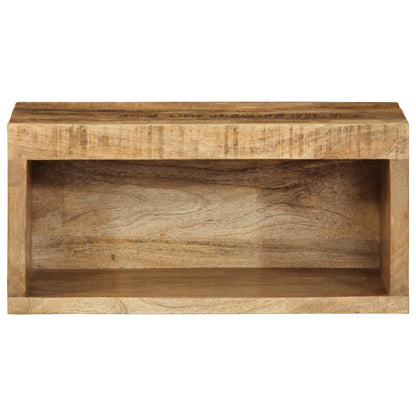 vidaXL 2 Piece Wall-mounted TV Cabinet Set Solid Rough Wood Mango