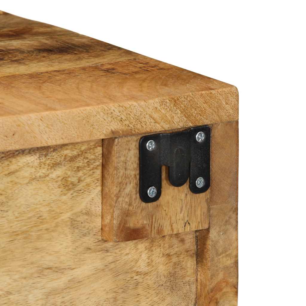 vidaXL 2 Piece Wall-mounted TV Cabinet Set Solid Rough Wood Mango