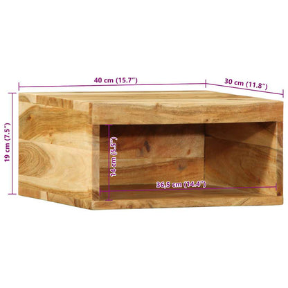 vidaXL 2 Piece Wall-mounted TV Cabinet Set Solid Wood Acacia