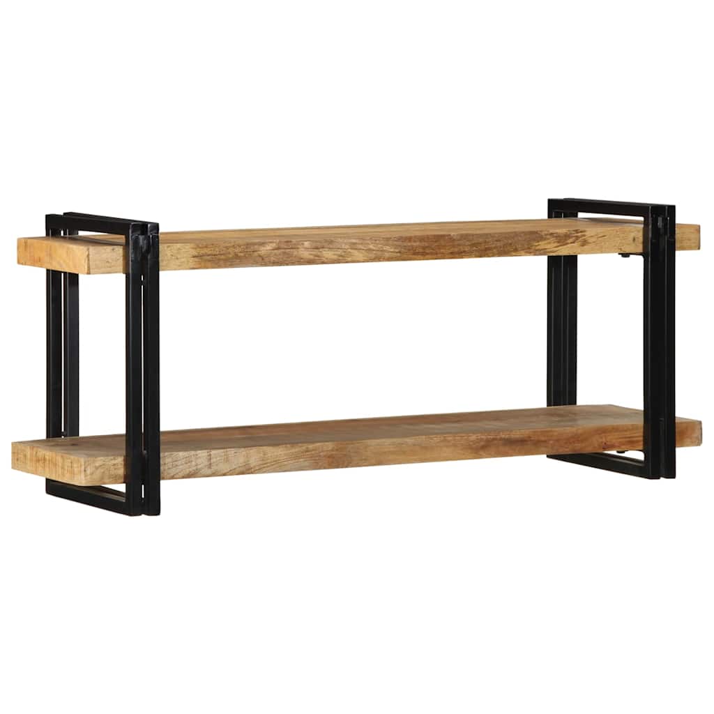 vidaXL Wall Shelf 110x33x45 cm Solid Rough Wood Mango