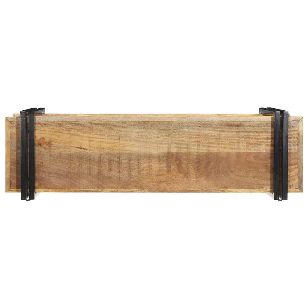 vidaXL Wall Shelf 110x33x45 cm Solid Rough Wood Mango