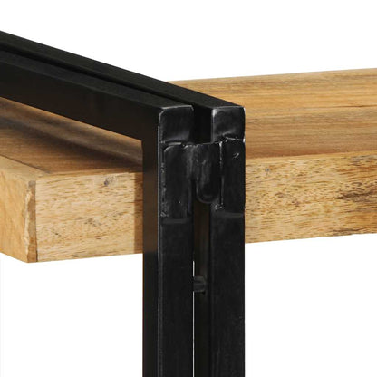 vidaXL Wall Shelf 110x33x45 cm Solid Rough Wood Mango