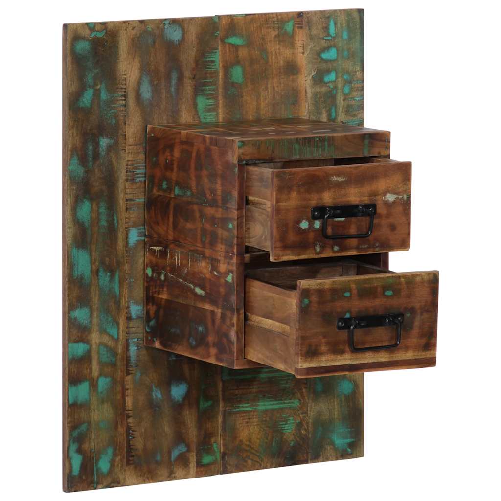 vidaXL Bedside Cabinet Multicolour 60x32x80 cm Solid Wood Reclaimed