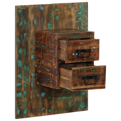 vidaXL Bedside Cabinet Multicolour 60x32x80 cm Solid Wood Reclaimed